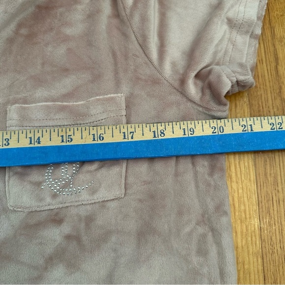 JUICY COUTURE Sleepwear Two Velour PJ Set Top Shorts Rhinestone L (o) - Picture 11 of 14